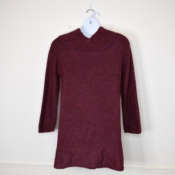 Modcloth Tunic Sweater Sz 1X Cowl Neck Metallic Wool Blend Christmas Holiday - Picture 9 of 16